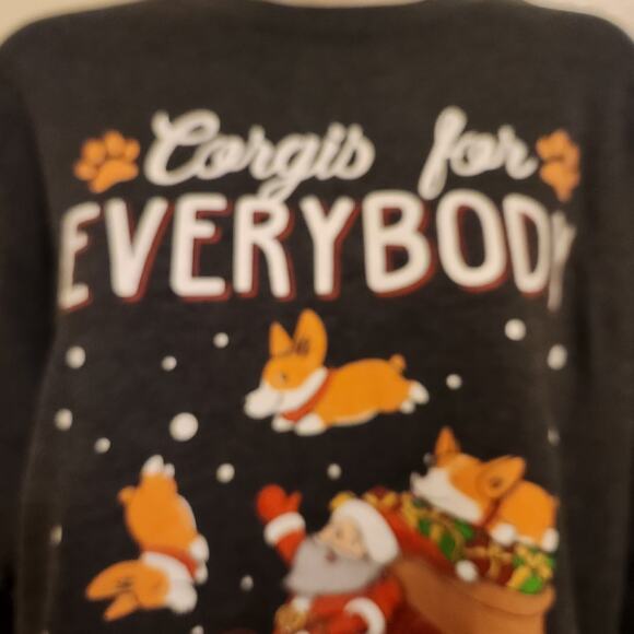 Ugly Christmas shirt " Corgi's for everybody" Santa Sleigh  Size Large - Picture 2 of 6